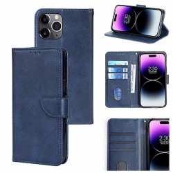 IPhone 15 - Etui portefeuille-Bleu marine