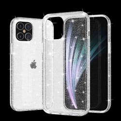 iPhone 15 - Coque silicone transparent - Strass