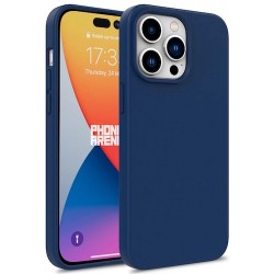 Iphone 15 Pro Max - Coque silicone Bleu Marine