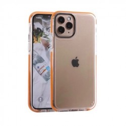 Iphone 11 Pro Max - Coque-Silicone-Contour orange
