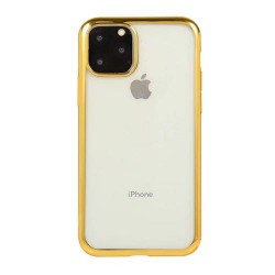 Iphone 11 Pro Max - Coque-Transparent-Bord doré
