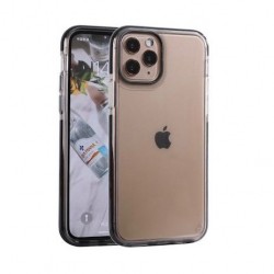 Iphone 11 Pro Max - Coque-Transparent-Contour noir