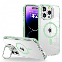 Iphone 17 Pro Max-Coque transparente magsafe-Bord Vert