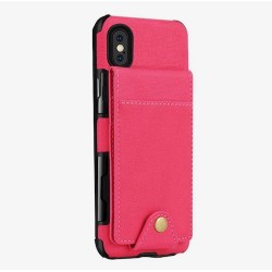 Iphone X - XS - Coque -Cartes-Fuchsia