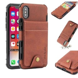 Iphone X - XS - Coque-Cartes-Brun