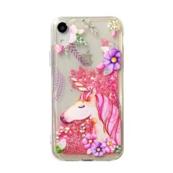 Iphone X - XS - Coque-Coulante-Licorne