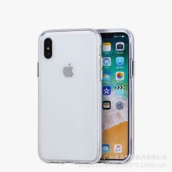 Iphone X - XS - Coque-Transparent-Contour blanc