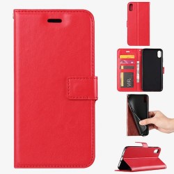 Iphone X - XS - Etui-Portefeuille-Rouge
