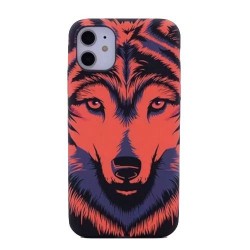 Iphone XS Max - Coque-Silicone-Loup-Rouge