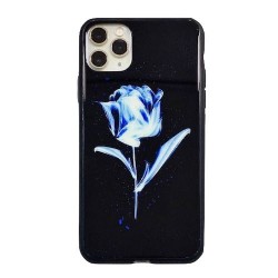 Iphone 11 - Coque-Noir-Fleurs