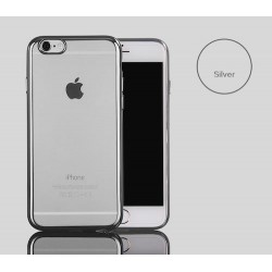 Iphone 8 plus - 7 plus - Coque-Transparente-Bord argent
