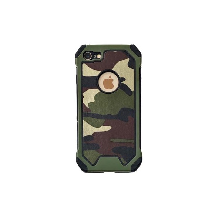 Coque-protection arrière iPhone SE/8/7-Militaire-Silicone-Rebord parfait