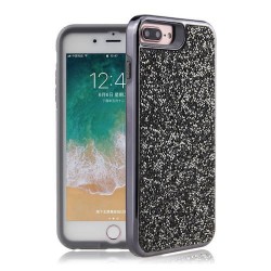 Iphone 8 plus - 7 plus - Coque-Anti chocs-Strass-Noir