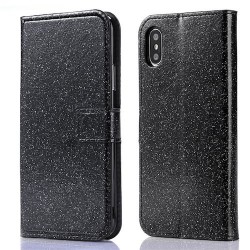 iPhone X - XS - Etui-Brillant-Noir