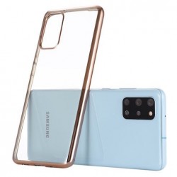 Galaxy S20 - Coque-Transparent-Bord doré