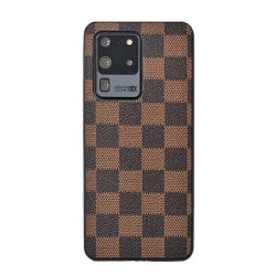 Galaxy S20 ultra - Coque-Carrés-Brun