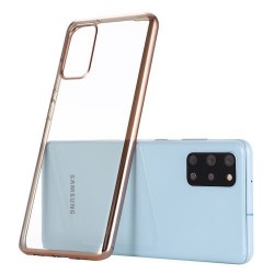 Galaxy S20 ultra - Coque transparente bord-doré