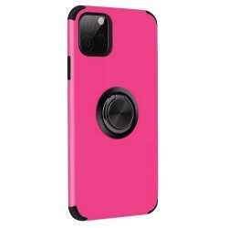 Iphone 12 Pro Max - Coque anti choc-Anneau-Fuchsia