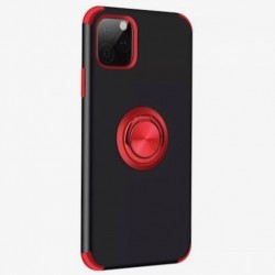 Iphone 12 Pro Max - Coque anti choc-Anneau-Noir et rouge