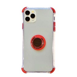 Iphone 11 - Coque transparente-anneau rouge