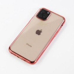 Iphone-11 - Coque-transparent-bord-rose