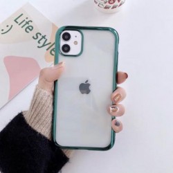 Iphone-11 - Coque-transparent-bord-vert