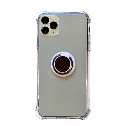 Iphone 11 - Coque transparente-anneau blanc