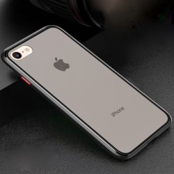 Iphone 8 plus - 7 plus - Coque-Transparente-Bord noir