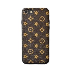 Iphone 8 plus - 7 plus - Coque-Fleurs-Brun