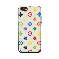 Iphone 8 plus - 7 plus - Coque-Fleurs-Blanc-Multicolore