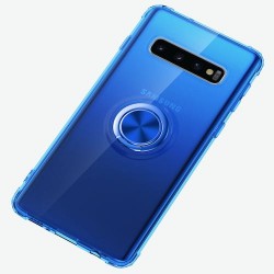 Galaxy S10 - Coque silicone-transparent bleu-ring