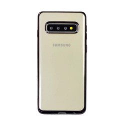 Galaxy S10 - Coque silicone transparente-bord noir