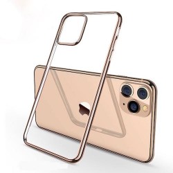 Iphone 12 mini - Coque-Transparente-Bord doré