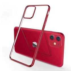 Iphone 12 mini - Coque-Transparent-Bord rouge