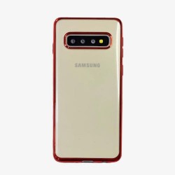 Galaxy S10 Plus - Coque silicone transparent-Bord rouge